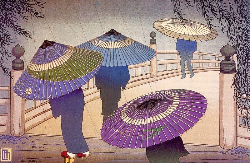 Miller, Lilian May Rain Blossoms, Japan A china oil painting image
